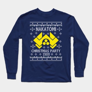 Die Hard Nakatomi Christmas Party Knit 1988 Long Sleeve T-Shirt